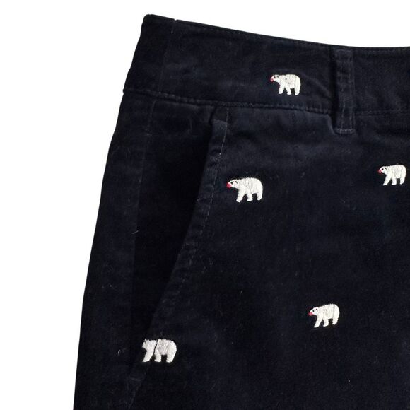 Talbots Polar bear-embroidered velveteen skirt in navy size 6 - Picture 2 of 5